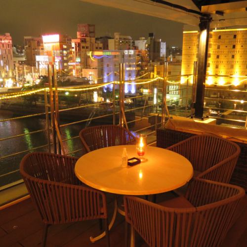 [OPEN all year round] A terrace with a panoramic night view as far as the eye can see ☆