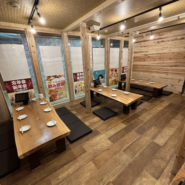 [Large private rooms] We also have large tatami private rooms that are perfect for large to medium-sized banquets.A spacious space that is safe for families with children.