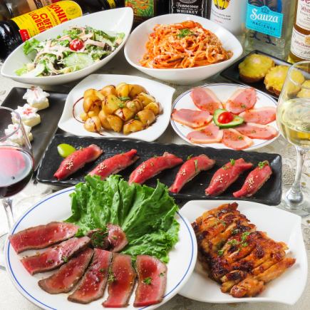 【무료 뷔페】2시간 무제한 뷔페♪저희 가게의 풀 코스 전 9품 4,000엔(부가세 포함)