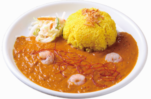 [Turmeric rice] Shrimp curry