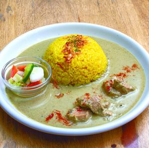 [Turmeric Rice] Coriander Chicken Curry
