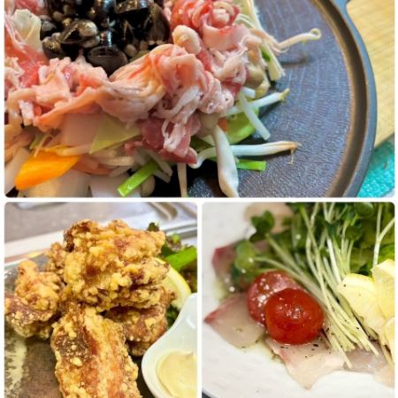【一番人気！】人気メニューと鉄板鍋【満足コース】120分飲み放題付き