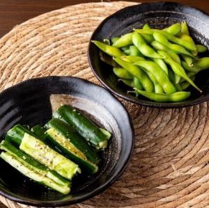 さっぱり塩枝豆＆塩だれきゅうり