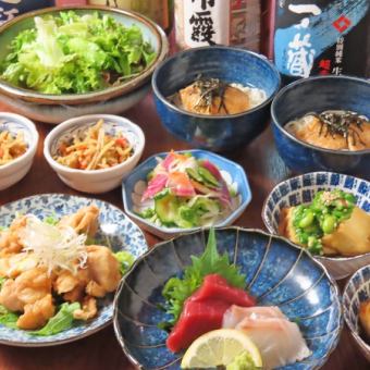 【120분 음료 무제한 포함】센다이 아침시장 직송의 야채나 미야기의 식재료를 사용한 전 7품 가을 연회 코스 5000→4500엔