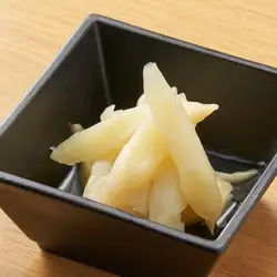 Pickled young ginger in sweet vinegar