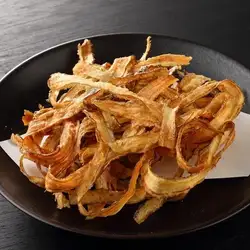 Crispy deep-fried burdock root