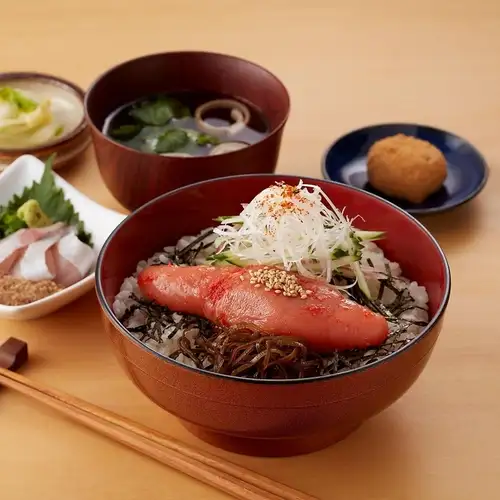 蟻月自慢の明太子を一本贅沢に!【蟻月 めんたい御膳】