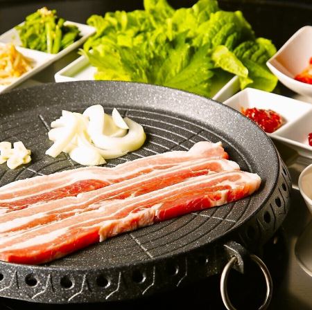 米沢豚一番育ちバラ肉のサムギョプサル(1人前)