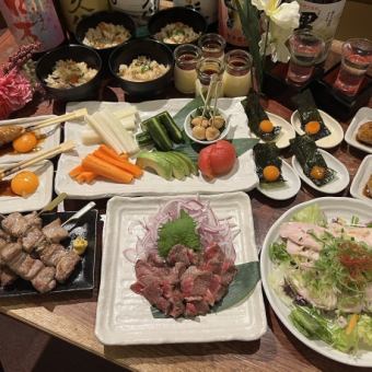 【Haburi套餐】含120分钟无限畅饮，共9道菜，6,000日元