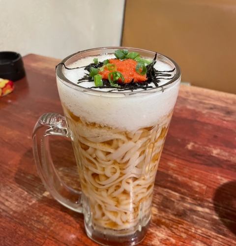 Chilled mug of udon