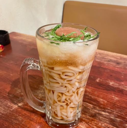 Chilled mug of udon