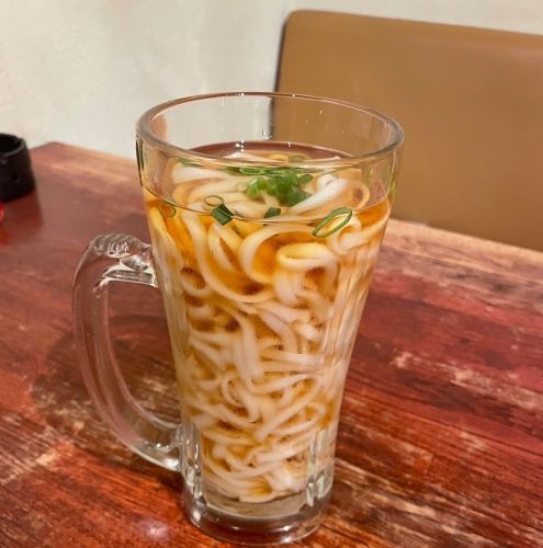 Chilled mug of udon