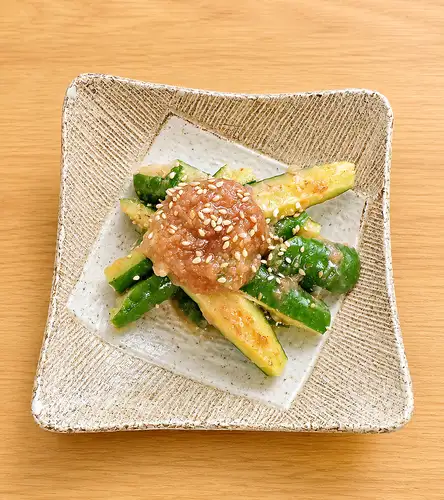 Pickled plum and cucumber