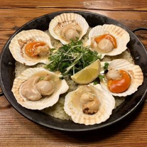 北海道産ホタテと新生姜のパエリア