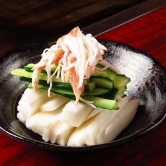 Yam and cucumber with ponzu sauce