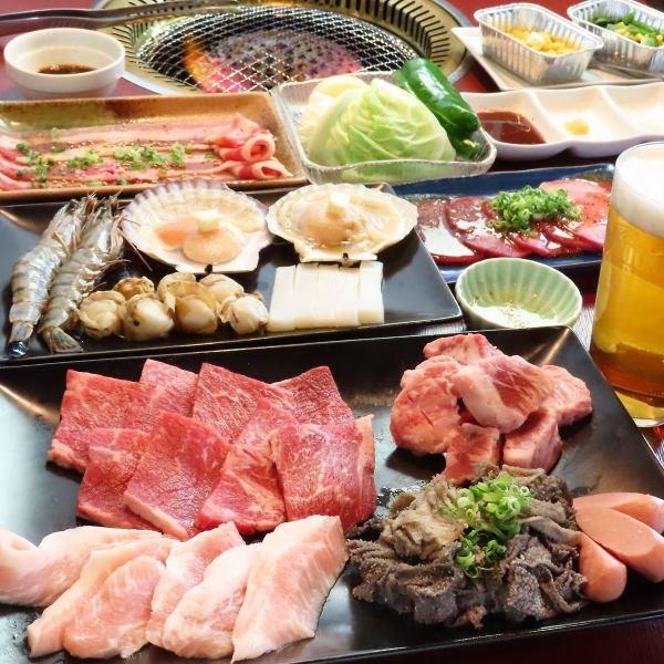 自慢の焼肉食べ放題2750円(税込)!!ご家族利用に嬉しい小学生半額サービスもご用意♪※食べ放題の料金です