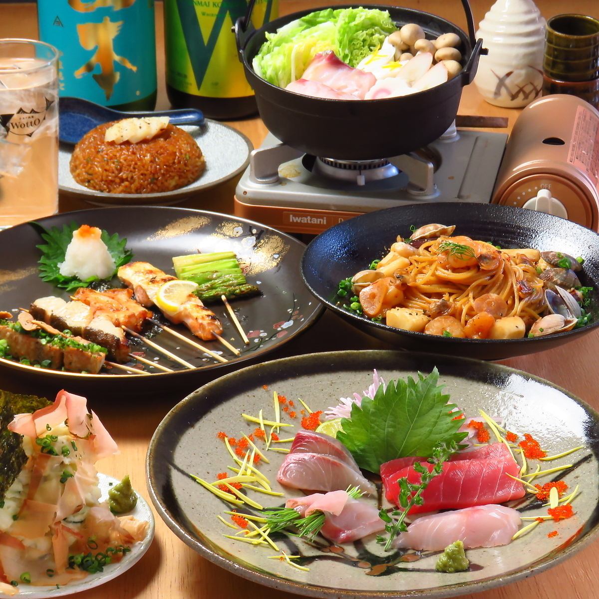 Enjoy fresh seasonal fish delivered directly from Ito Fishing Port and Toyosu.