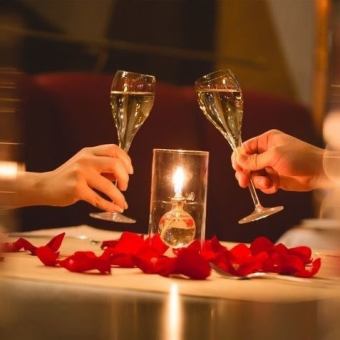 [Anniversary Course with all-you-can-drink] Perfect for birthdays and anniversaries with an anniversary plate