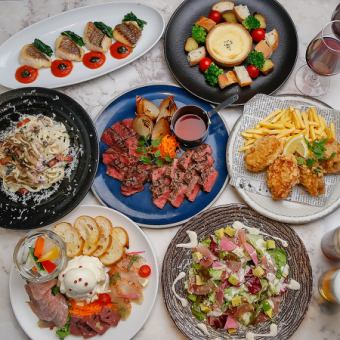 豪华套餐（包含2小时畅饮） - 8,000日元（含税）