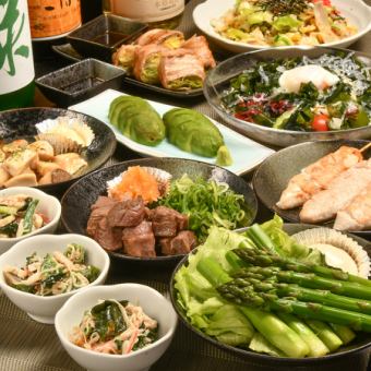 [共9道菜◆健康豐盛的女士套餐，女生派對120分鐘無限暢飲]3000日元