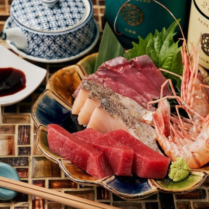 旬魚と銘酒で三時間以上の贅沢宴会♪