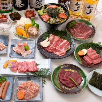 【梅コース】広島名物黒毛和牛コウネ付き、13品3800円