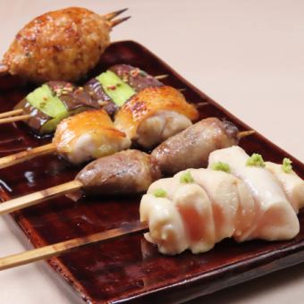 ■19:30～の第二部【OMAKASE 5本】5,000円コース◆焼き鳥5本等全6品