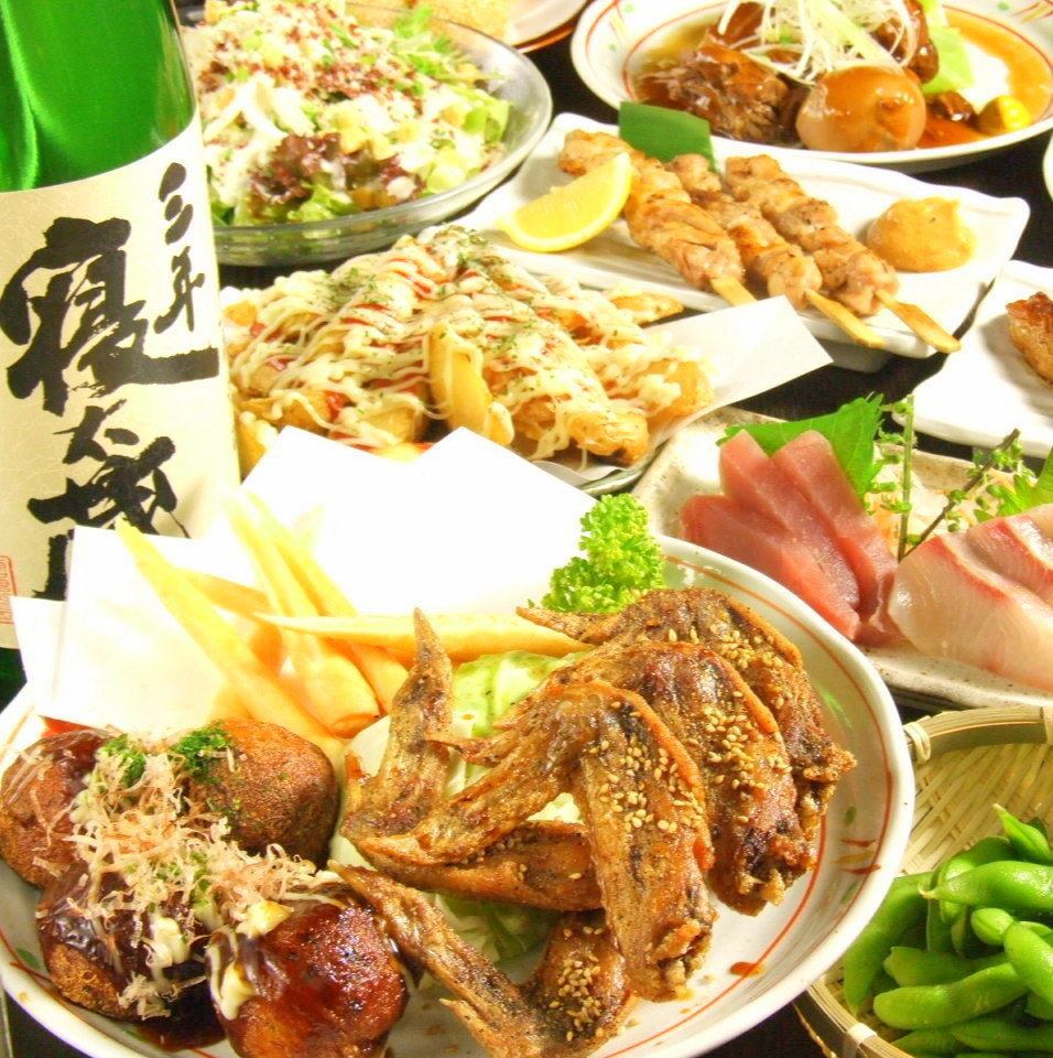For banquets, sazande offers courses with all-you-can-drink starting from the 3,000 yen range.
