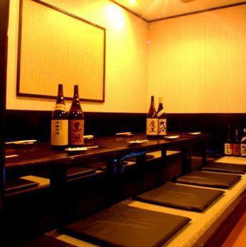 A relaxing horigotatsu.Enjoy quality time with delicious local chicken and delicious sake