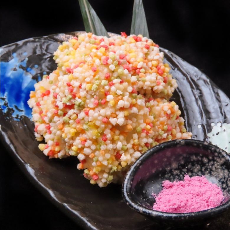 鱧(はも)の五色あられ揚げ