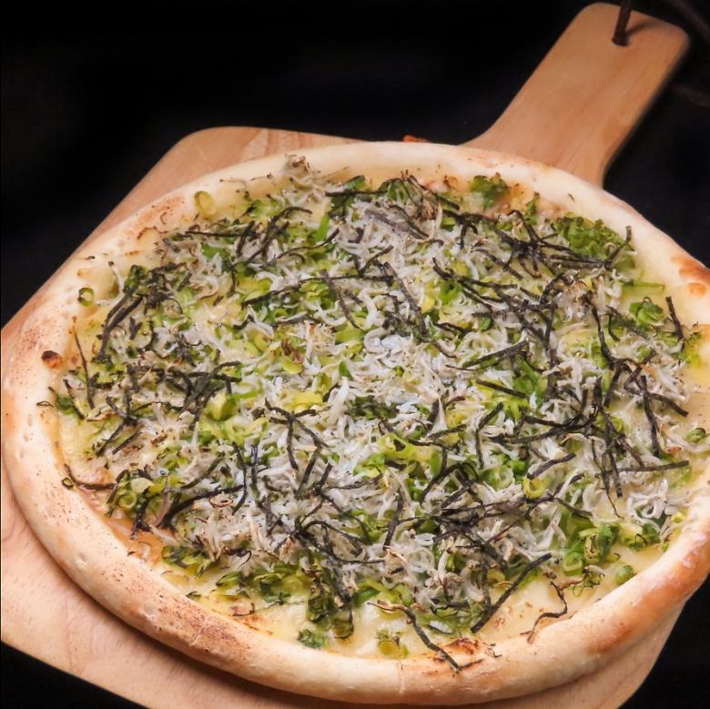 釜揚げしらすの葱たっぷり和風ピッツァ