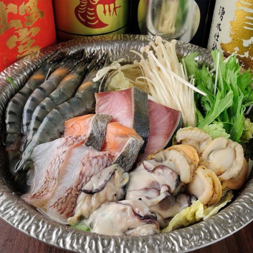 海鮮鍋(醤油出汁)<1人前>