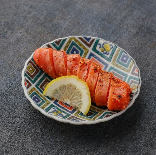 Broiled marinated cod roe