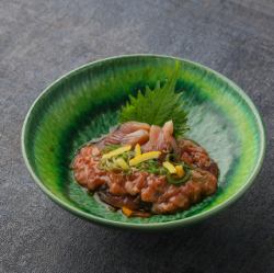 カツオゆずポン酢酒盗掛け