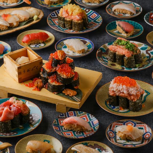 【本格派】高級赤酢鮨食べ放題◎雲丹、いくら、熟成金目鯛、のどぐろなどを堪能できるコースも◎4400円～