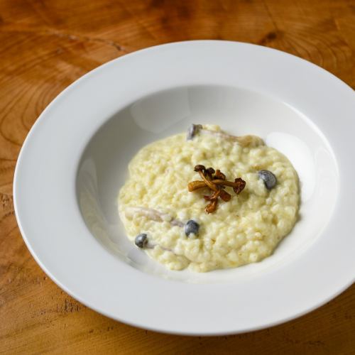 きのこのクリームリゾット