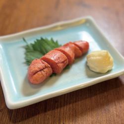Broiled marinated cod roe