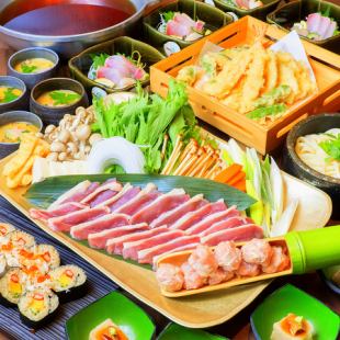 鸭肉火锅套餐,2.5小时,含无限畅饮,5500日元