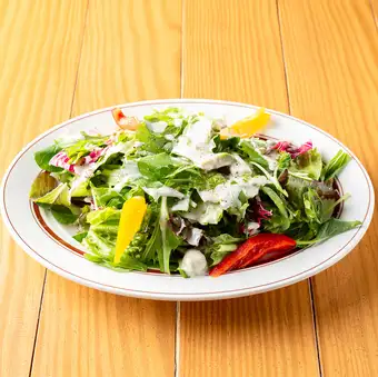 産直野菜とベビーリーフのサラダ アボカドドレッシング