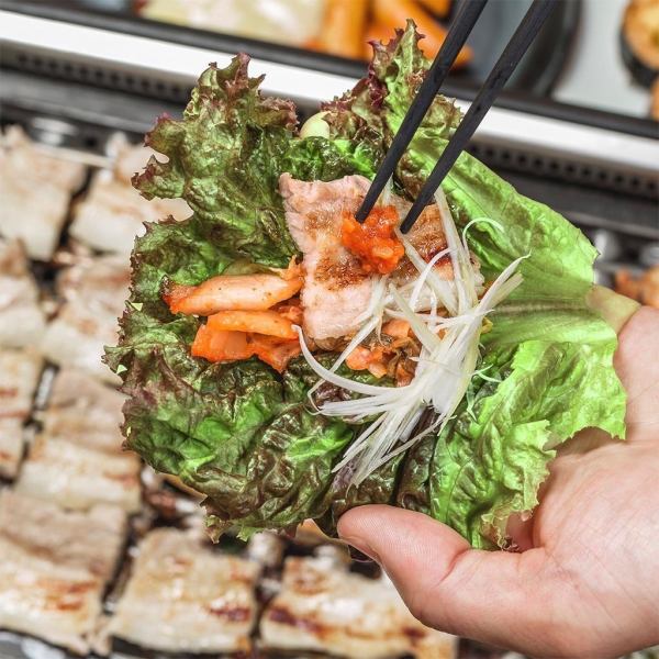 サムギョプサル韓国料理食べ飲み放題２時間！３３００円★全席個室！追加料金一切なし(^^♪