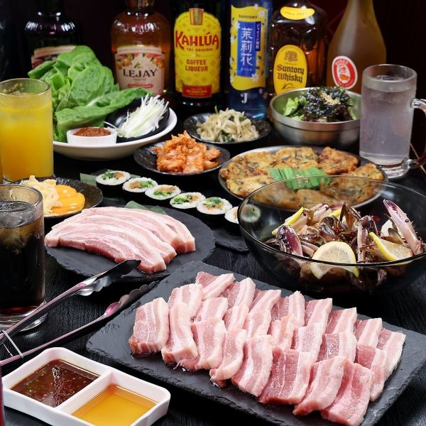 サムギョプサル＆韓国料理食べ放題★２時間！２７５０円！！全席個室◎逸品サイドも♪