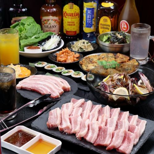 サムギョプサル＆韓国料理食べ放題★２時間！２７５０円！！全席個室◎逸品サイドも♪