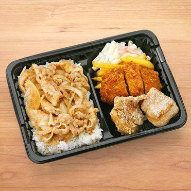 Ginger pork rice & fillet lunch box