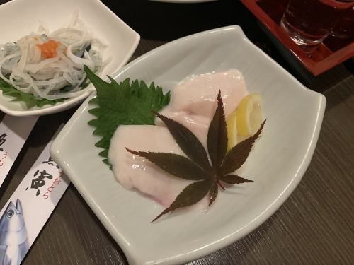 Tiger blowfish milt sashimi