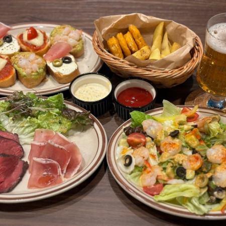 ◆2H飲み放題付き◆料理5品＋スタンダード飲み放題を含むスタンダードコース　4000円(税込)