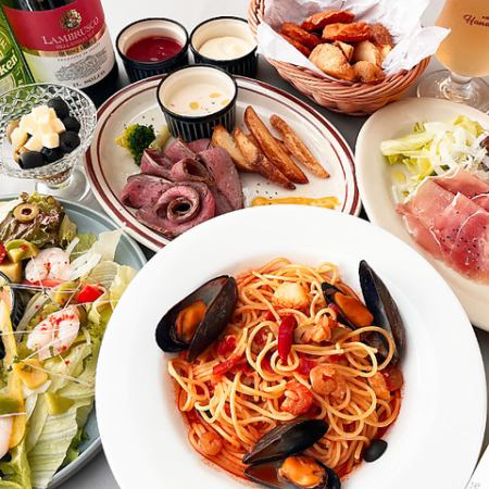 ◆2時間飲み放題付き◆料理7品+プレミアム飲み放題を含むコース 6000円(税込)