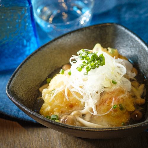 Tofu dumplings with crab and mushroom bean paste