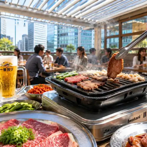 秋のテラスBBQ✨ビアガーデンが大人気♪田町駅チカにある秘密の屋根ウラ酒場❗️屋根&ストーブ付きで雨でも安心♪