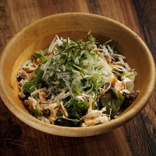 蒸し鶏の香味ねぎサラダ