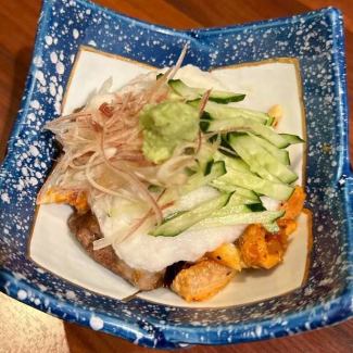 牛タンと鰻のとろろ掛け